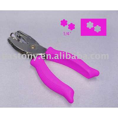 1/1" Flower Shape Paper Hole Puncher with Solf Handle Good for Tickets Punching Pliers Style Hand Punch,Card Puncher,Card Punch